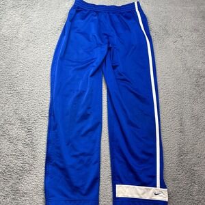 Nike Track Pants Mens Size L Vintage Y2k Baggy Wide Leg Royal Blue Streetwear